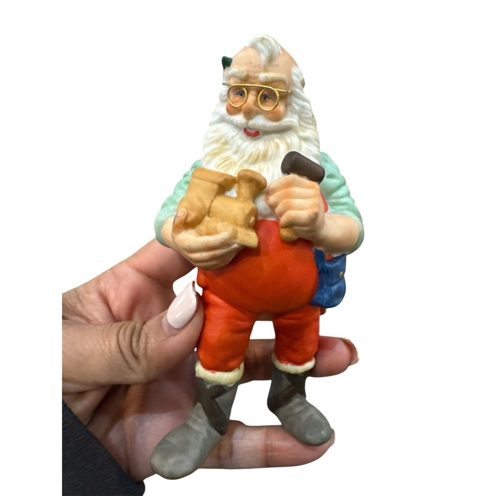 Hallmark‎ Keepsake Ornament 1986 On the Right Track  Porcelain Santa Claus